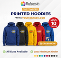 CUSTOMIZED HOODIE | CUSTOMIZE HOODIE WITH YOUR COMPANY LOGO | PACK OF 10 PIECES