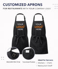 CUSTOMIZED APRONS | CUSTOMIZE WITH YOUR  COMPANY LOGO | PACK OF 10 PIECES