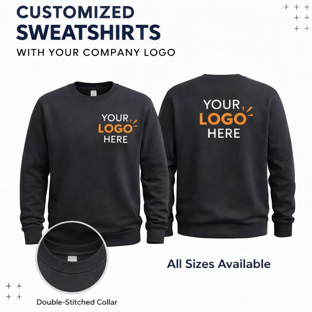 CUSTOMIZED SWEATSHIRTS | CUSTOMIZE WITH YOUR COMPANY LOGO | PACK OF 10 PIECES
