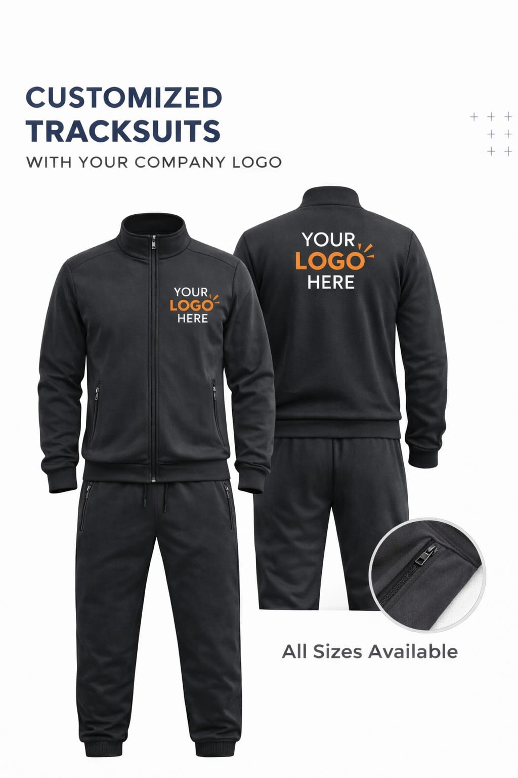 CUSTOMIZED TRACKSUIT | CUSTOMIZE WITH YOUR COMPANY LOGO | PACK OF 10 PIECES