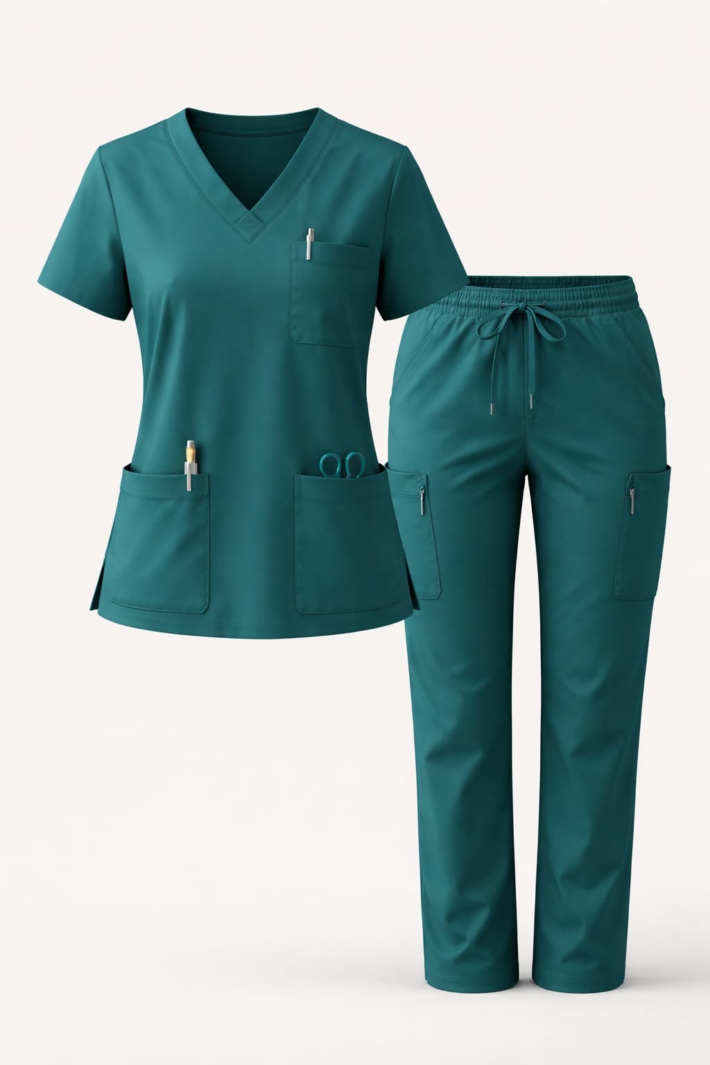 MEDICAL SCRUB TOP - V-NECK | MULTI POCKET | COMFORT FIT