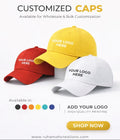 CUSTOMIZED CAPS | CUSTOMIZE WITH YOUR COMPANY LOGO | PACK OF 10 PIECES